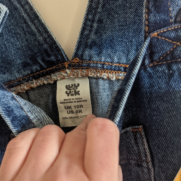 Bnwt Lucy and yak dungarees Easton midwash blue denim 10r - Picture 6 of 11